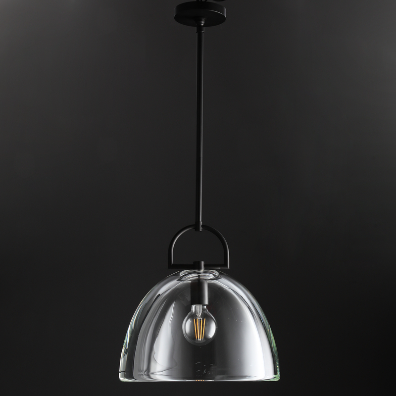 Hemi Modern Glass single Pendant Light  Kevin Studious   