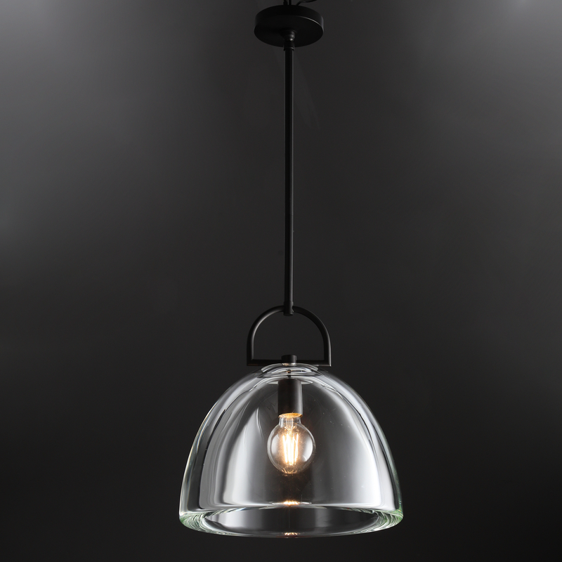 Hemi Modern Glass single Pendant Light  Kevin Studious   