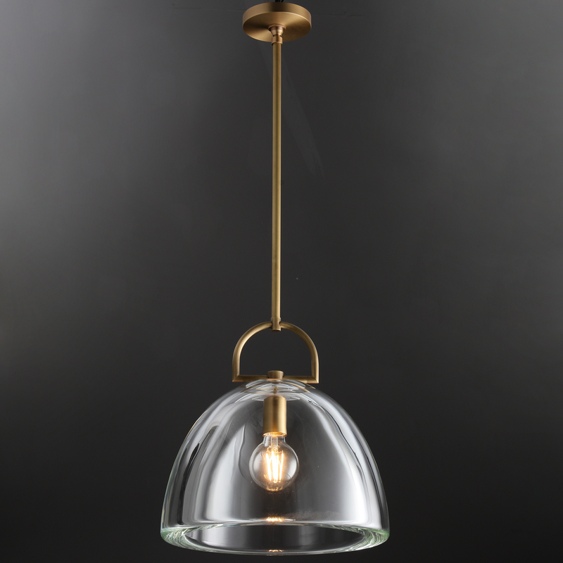 Hemi Modern Glass single Pendant Light  Kevin Studious   