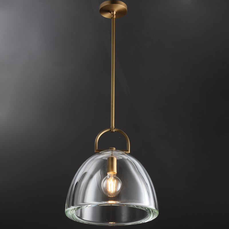 Hemi Modern Glass single Pendant Light  Kevin Studious   