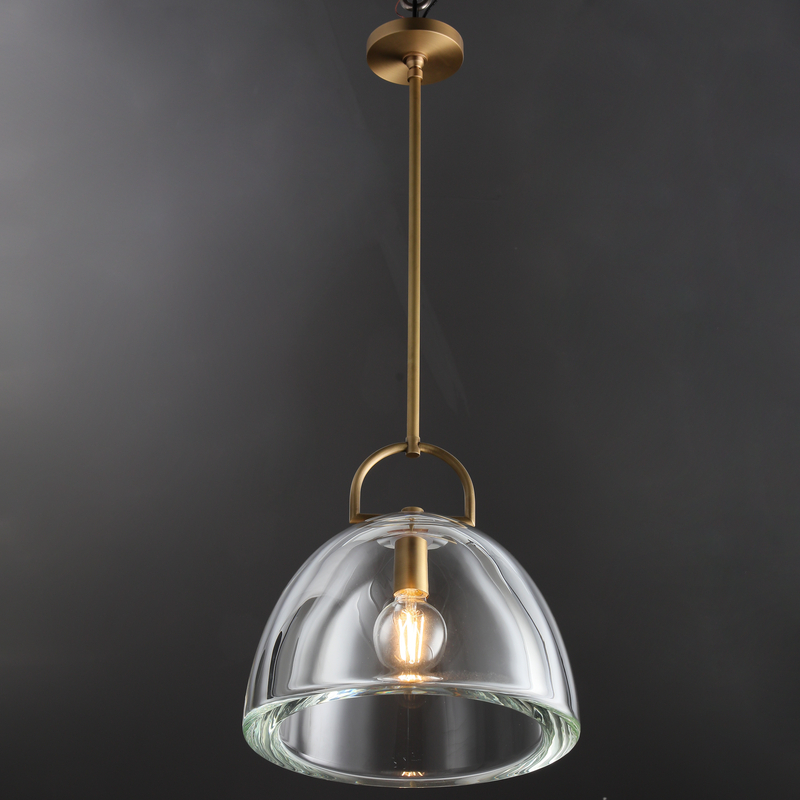 Hemi Modern Glass single Pendant Light  Kevin Studious   