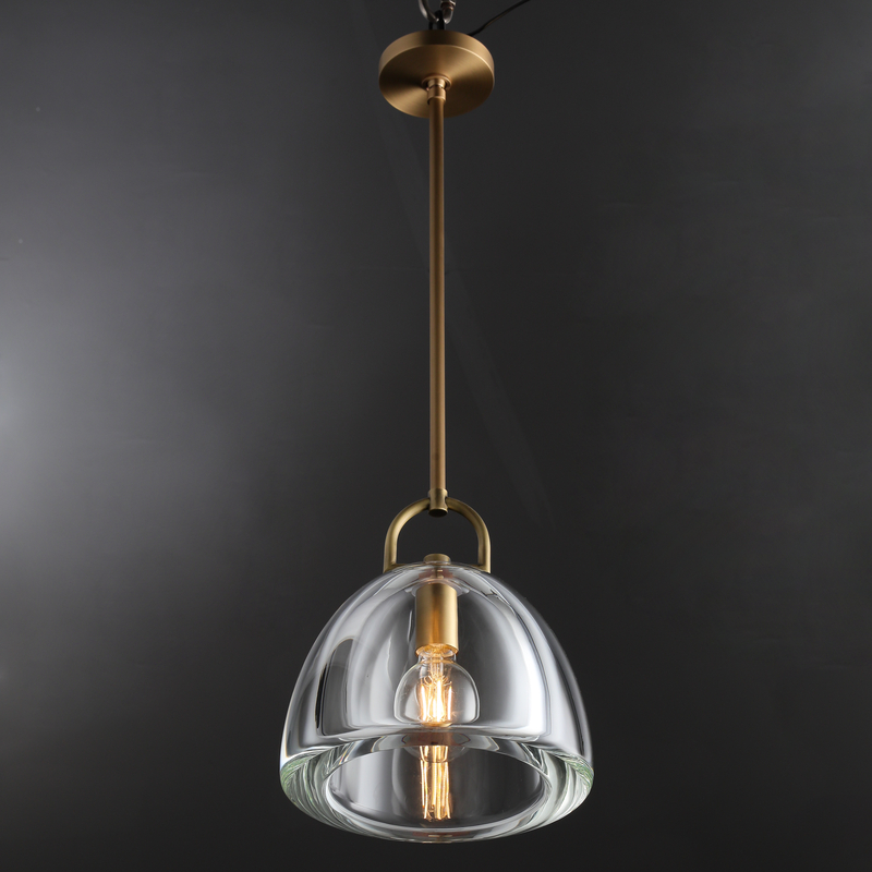 Hemi Modern Glass single Pendant Light  Kevin Studious   