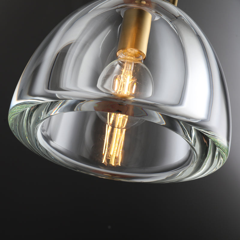 Hemi Modern Glass single Pendant Light  Kevin Studious   