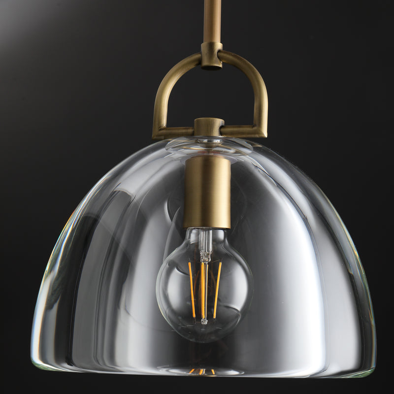 Hemi Modern Glass single Pendant Light  Kevin Studious   