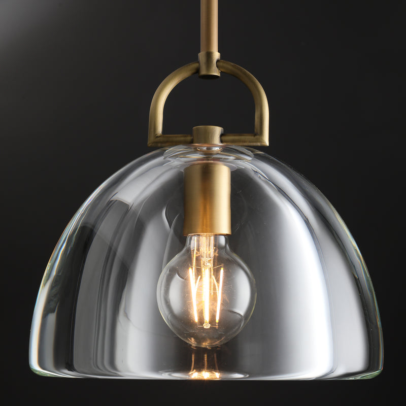 Hemi Modern Glass single Pendant Light  Kevin Studious   