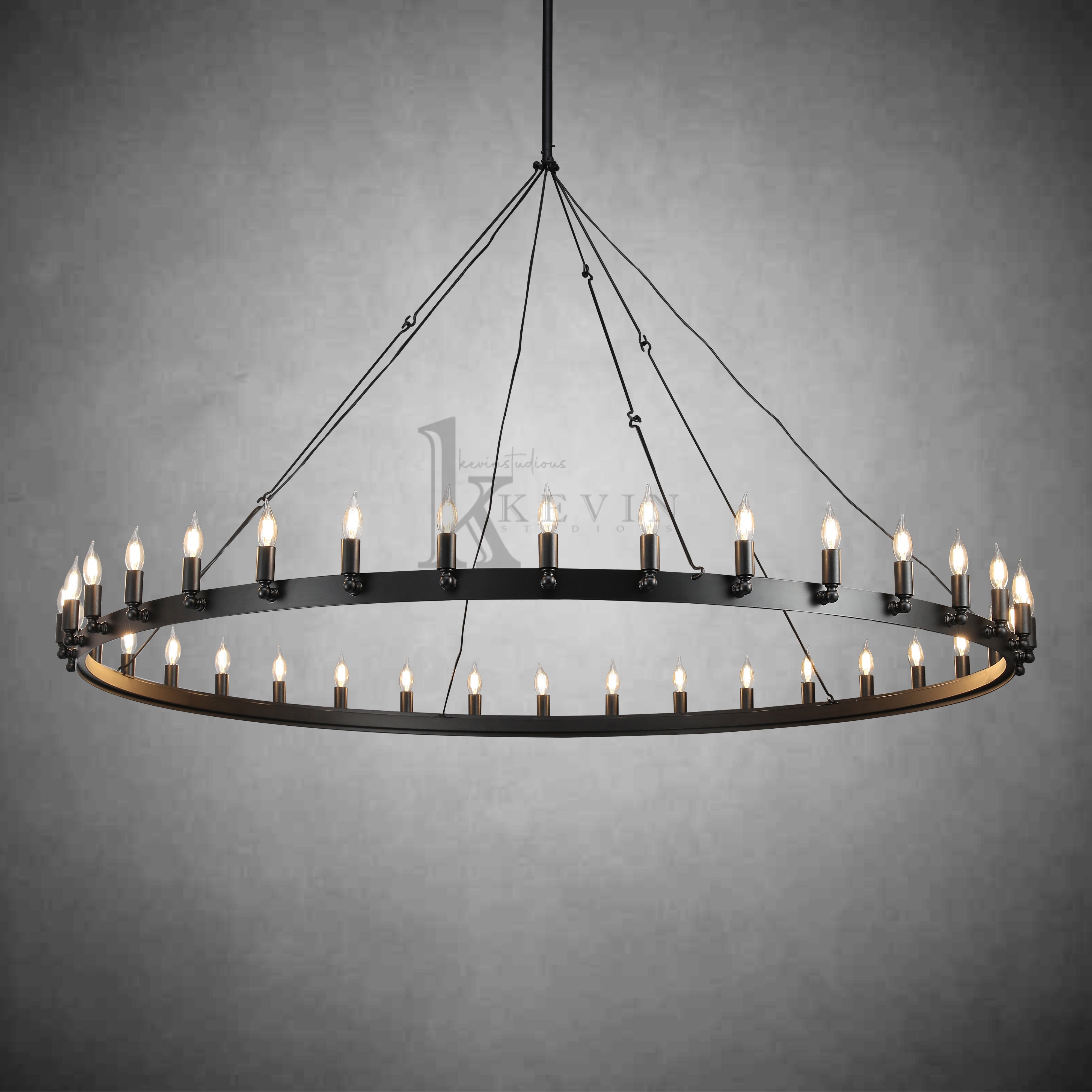 Dania Vintage Round Chandelier 16", 38", 50", 63", 73"