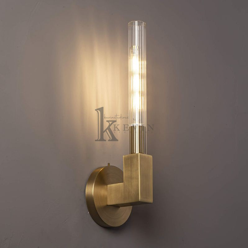 Zreddie Candlestick Modern Wall Sconce wall sconce Kevin Studio Inc Lacquered Brass  