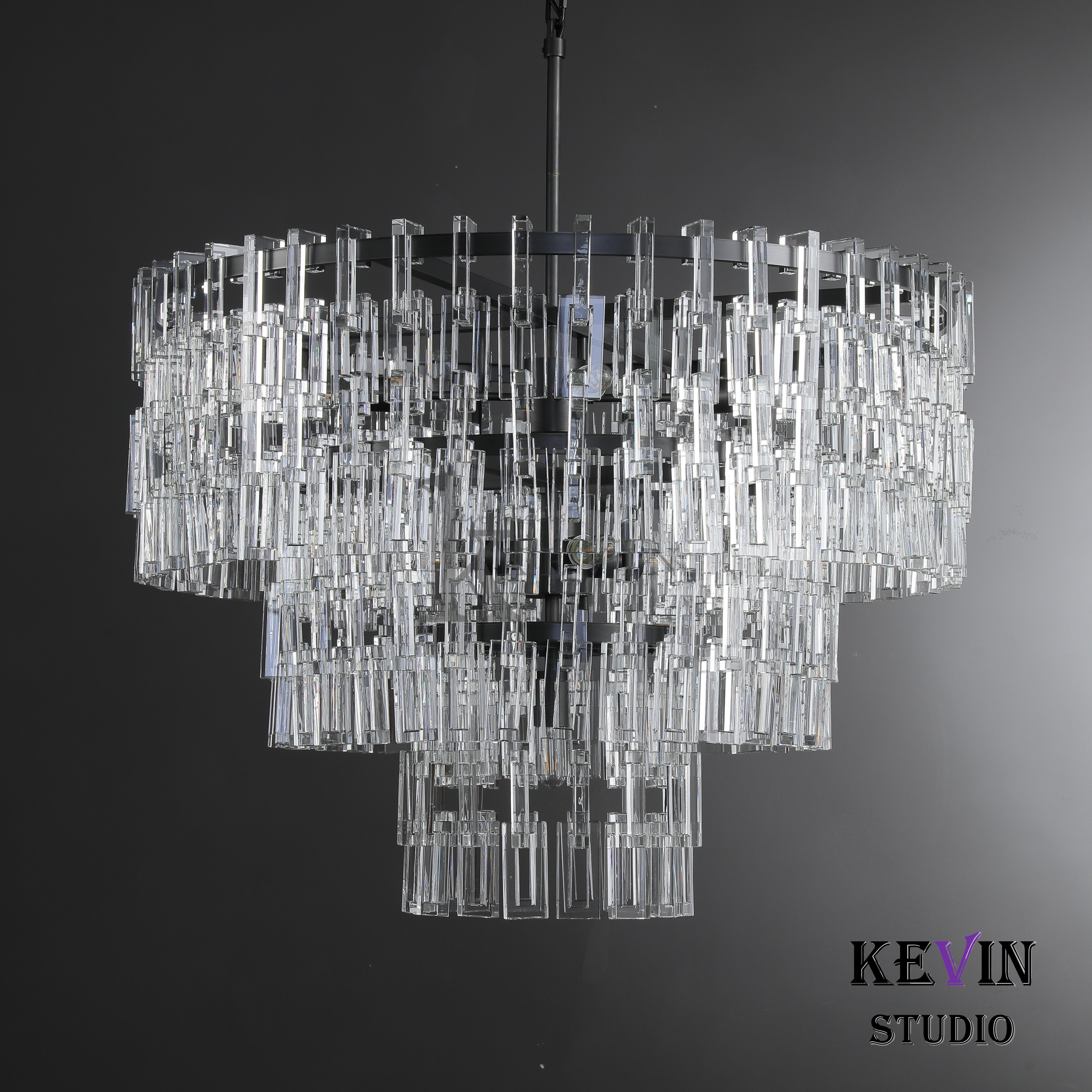 Momela Modern Tiered Round Crystal Chandelier 36'', 48", 60" chandelier Kevin Studio Inc   