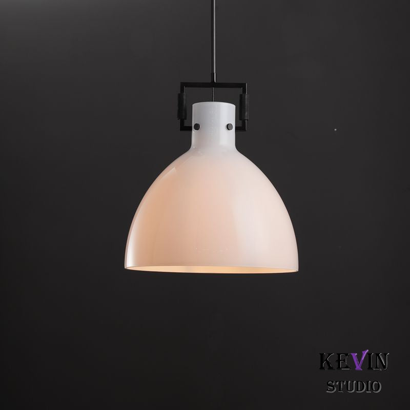 Queena Modern Milk Glass Pendant Light, Kitchen Island Pendant Lamp Pendant Light Kevin Studio Inc   