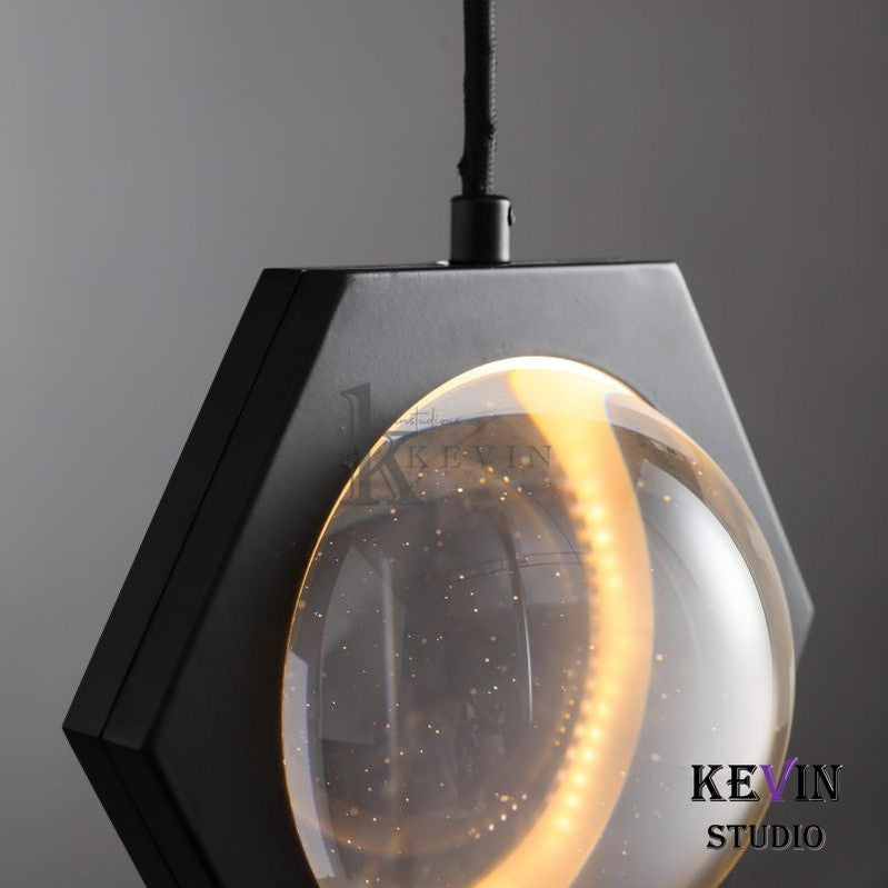 Rodie Modern Crystal Ball Pendant Light, Kitchen Island Pendant Pendant Light Kevin Studio Inc   