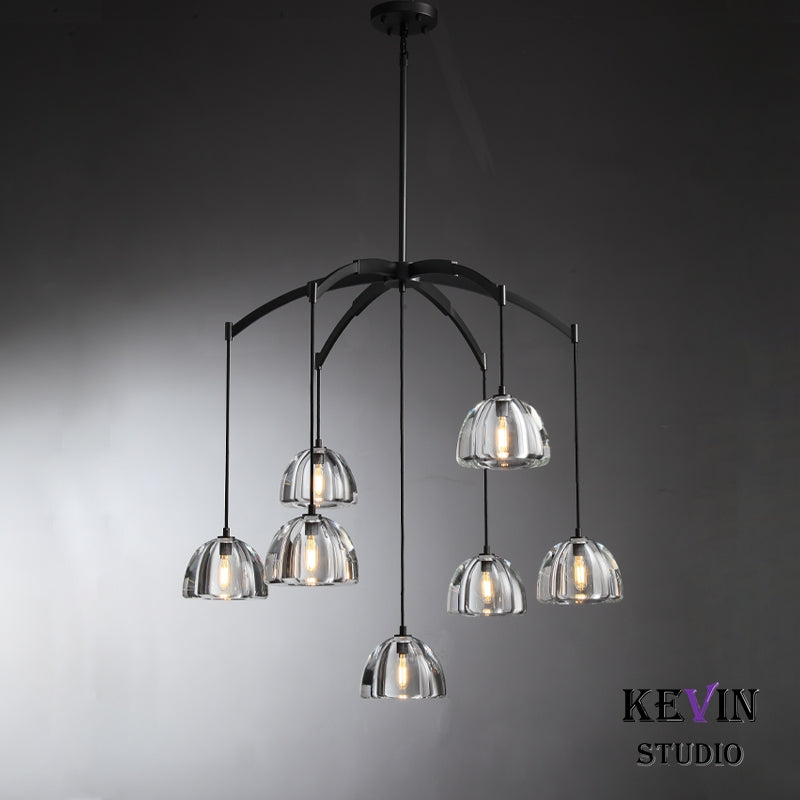 Himew Glass Round Modern Chandelier 36'', 48", 60" Chandelier Kevin Studio Inc   