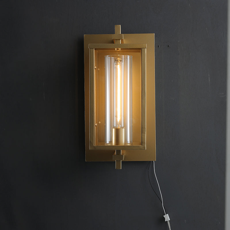 Deva Modern Square Wall Sconce 16"H, 23''H, Outdoor and Indoor Use Wall Lamp wall sconce Kevin Studio Inc 16"H Lacquered Burnished Brass 