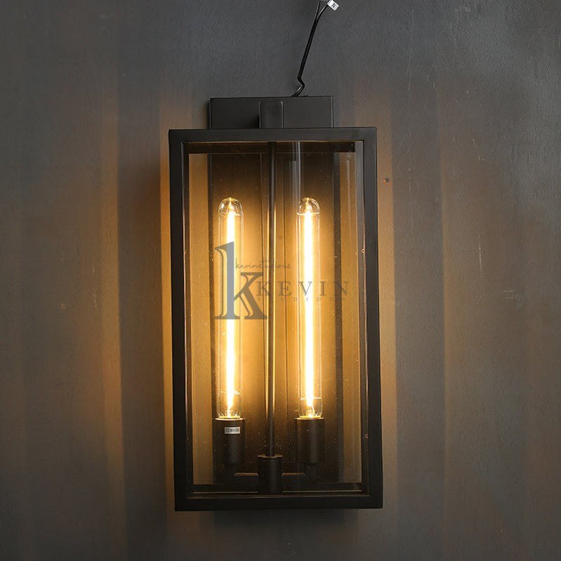 Deck Modern 2-Lights Glass Wall Sconce 21"H, 28''H wall sconce Kevin Studio Inc 21" H Bronze 