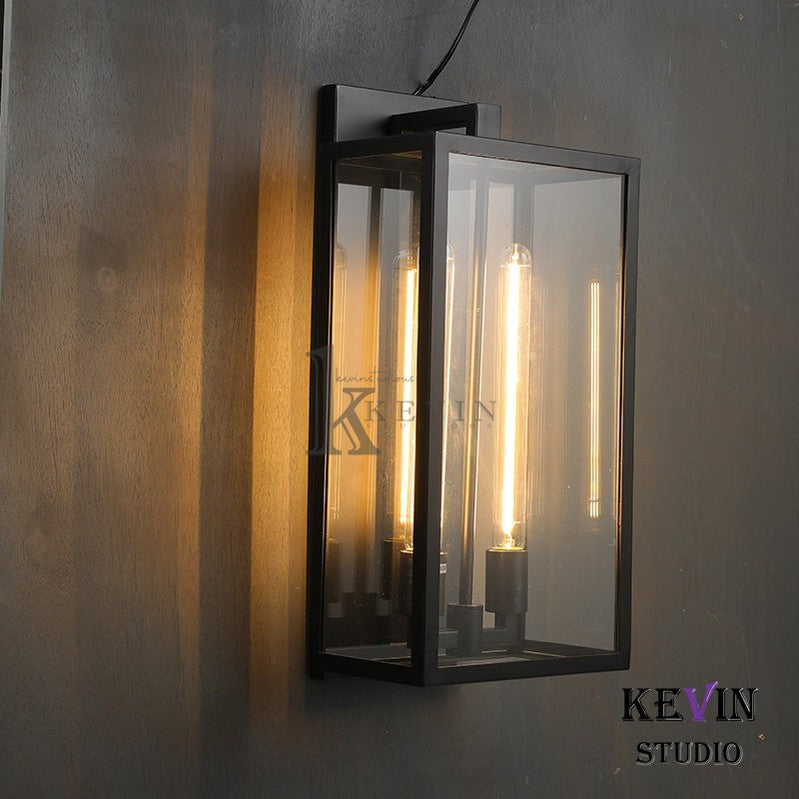 Deck Modern 2-Lights Glass Wall Sconce 21"H, 28''H wall sconce Kevin Studio Inc   