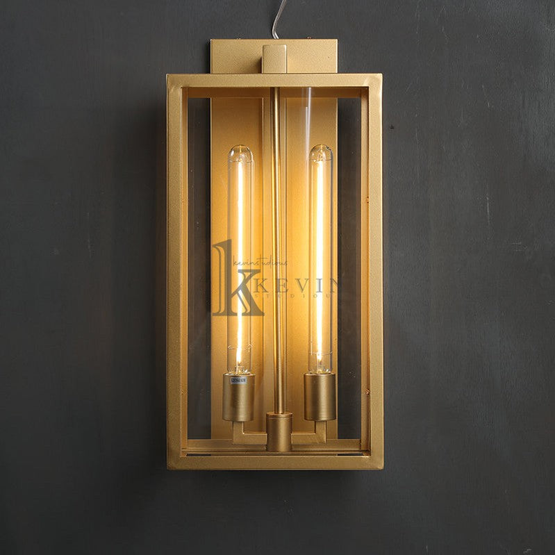 Deck Modern 2-Lights Glass Wall Sconce 21"H, 28''H wall sconce Kevin Studio Inc 21" H Lacquered Burnished Brass 