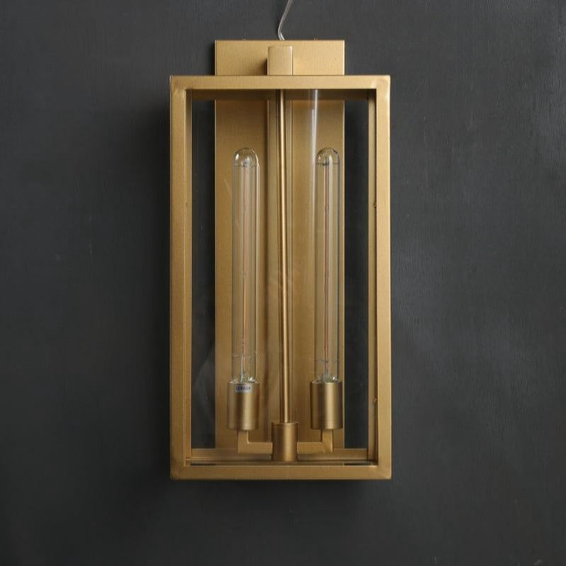 Baker Outdoor Square Lantern Wall Sconce 28"
