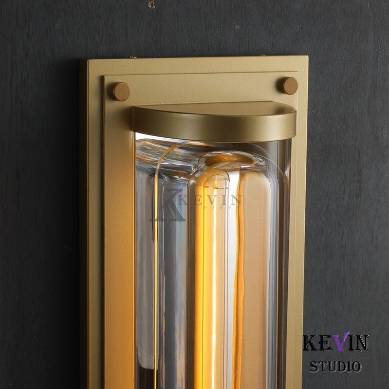 Mennis Modern Glass Grand Round Wall Sconce 20'' H Outdoor Wall Light Fixtures Kevin Studio Inc   