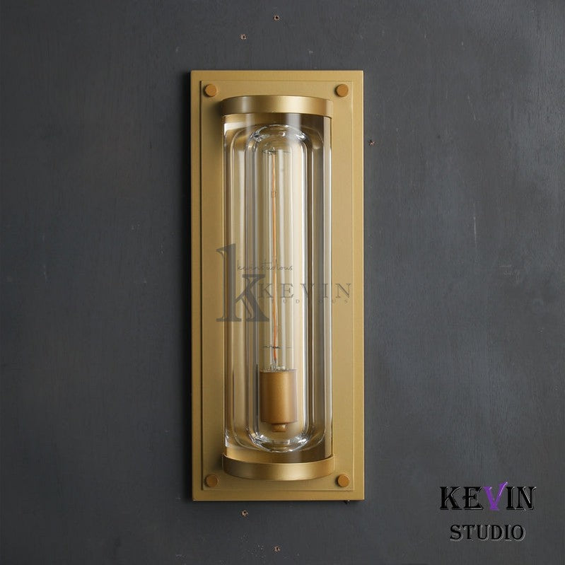 Mennis Modern Glass Grand Round Wall Sconce 20'' H Outdoor Wall Light Fixtures Kevin Studio Inc   