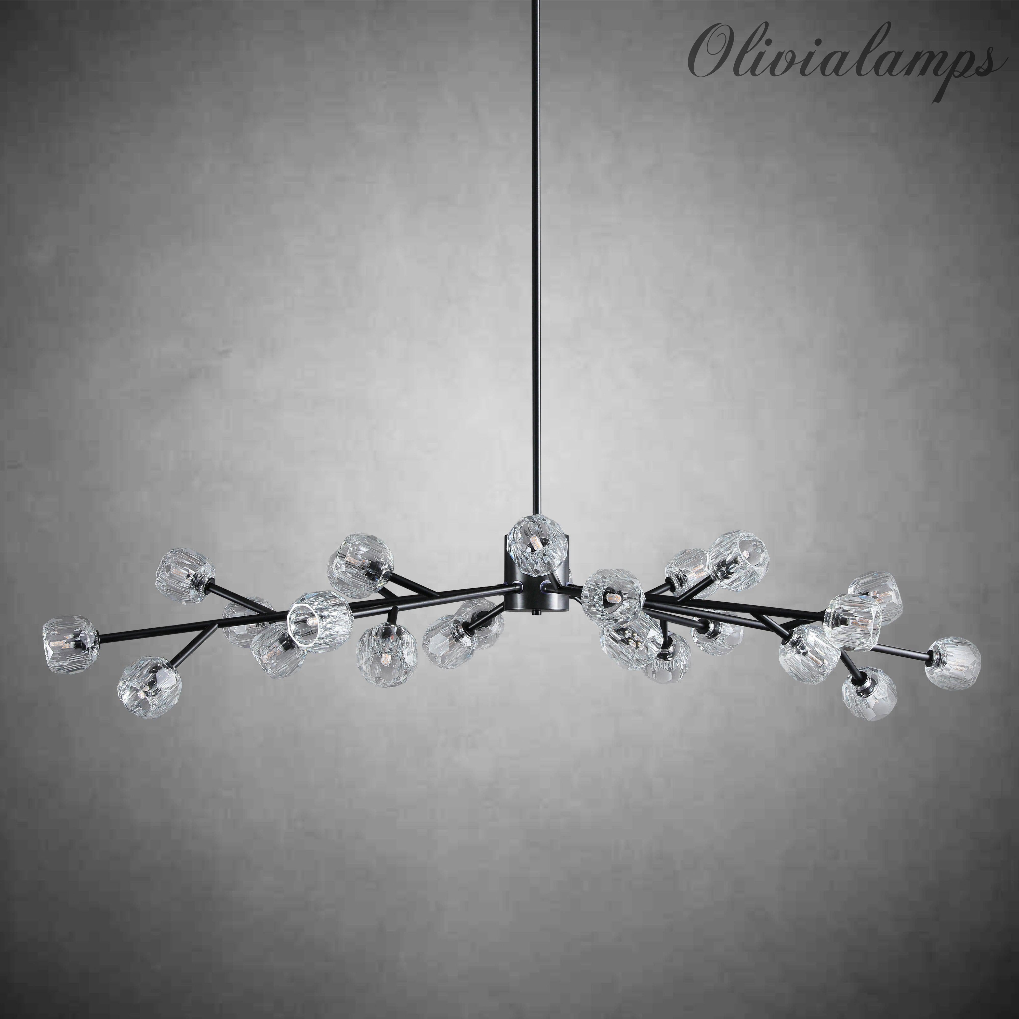 Bille De Crystal Glass Round Chandelier 24"36"48"60"72"