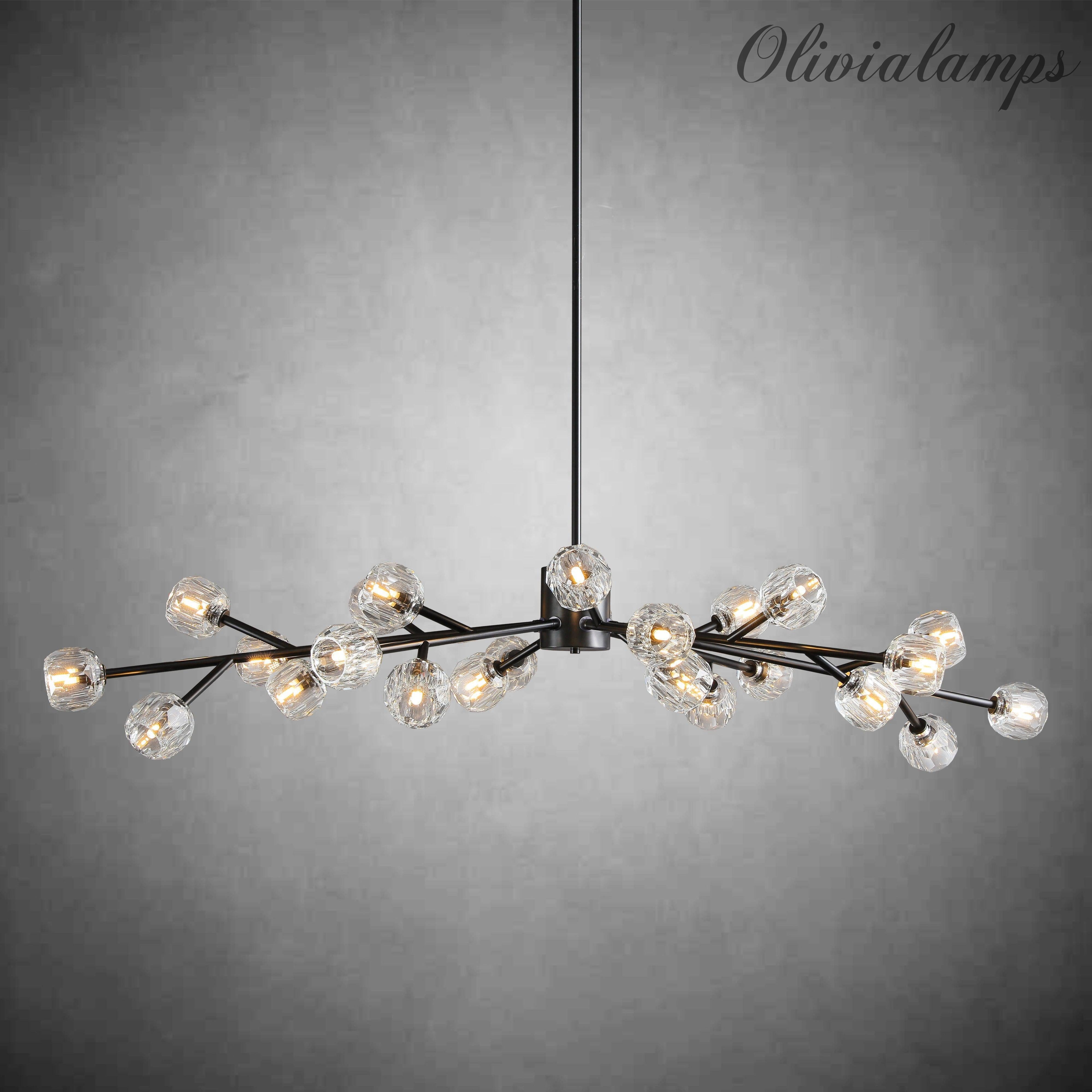 Bille De Crystal Glass Round Chandelier 24"36"48"60"72"