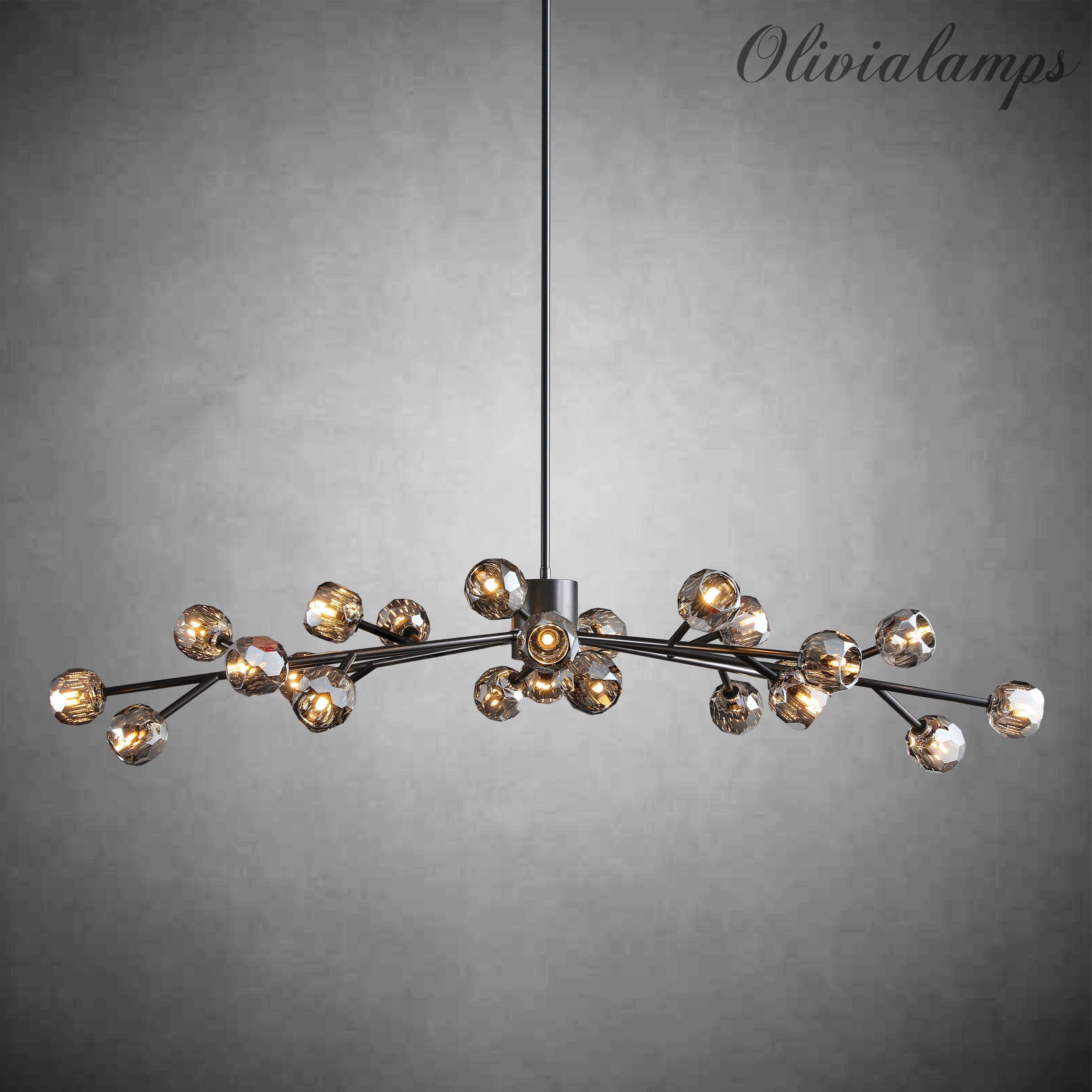 Bille De Crystal Glass Round Chandelier 24"36"48"60"72"