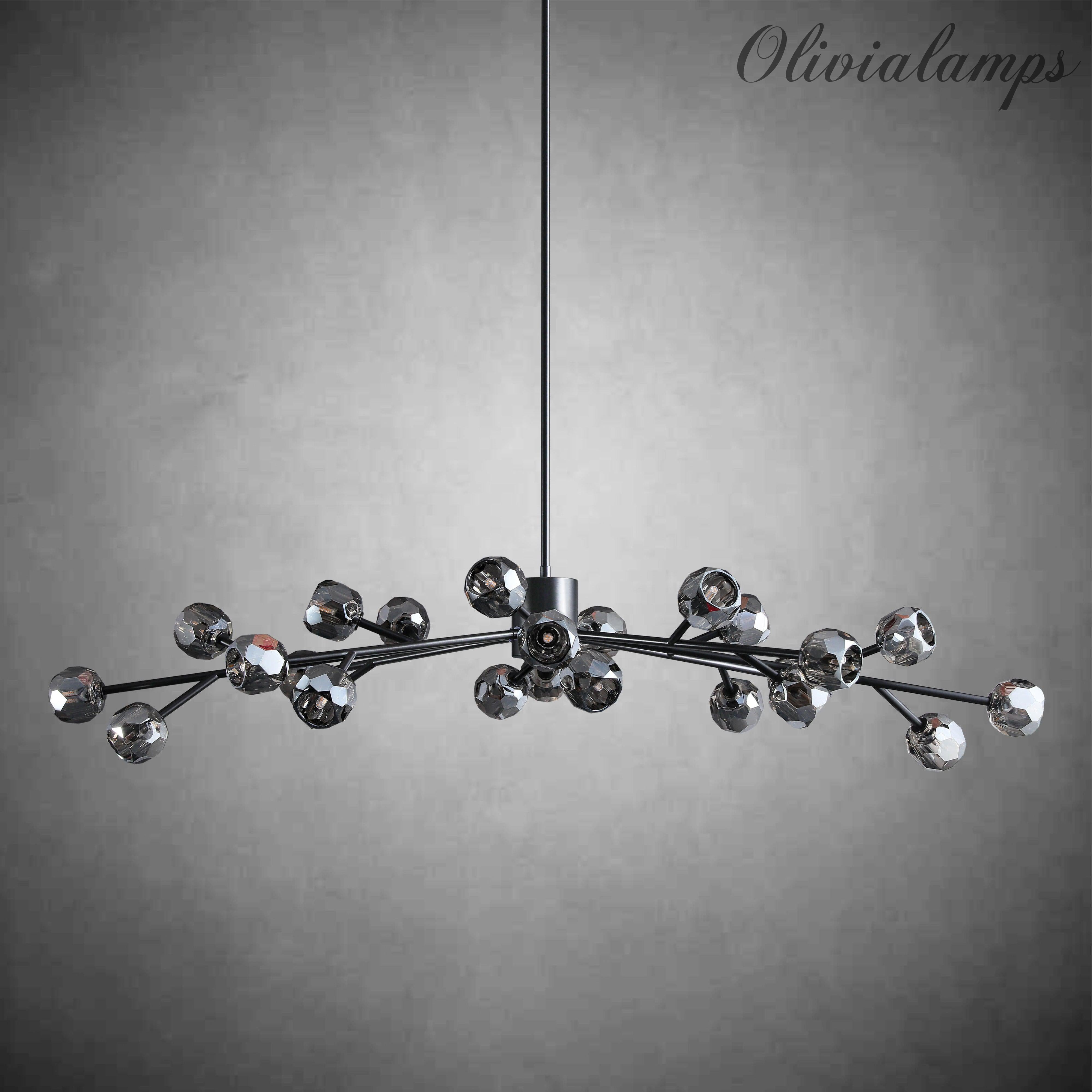 Bille De Crystal Glass Round Chandelier 24"36"48"60"72"