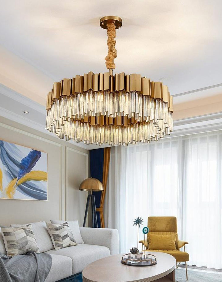 Kevin Kubica Round Crystal Chandelier Chandeliers Kevinstudiolives   