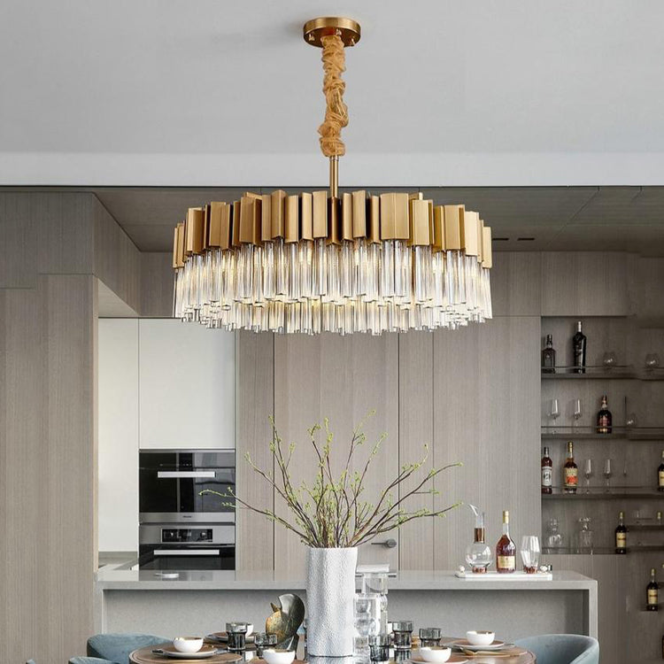 Kevin Kubica Round Crystal Chandelier Chandeliers Kevinstudiolives   