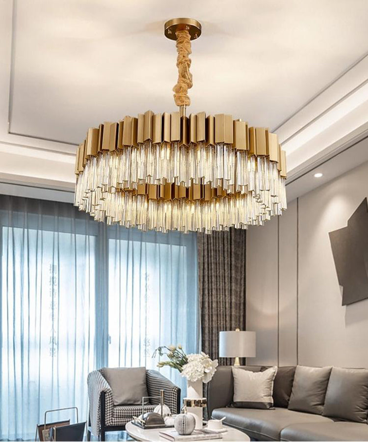 Kevin Kubica Round Crystal Chandelier Chandeliers Kevinstudiolives   