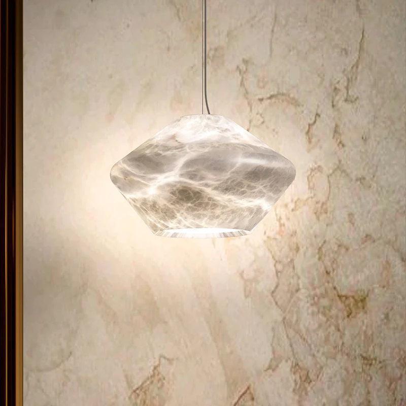 Larry Alabaster Simple Bedside Modern Pendant Light