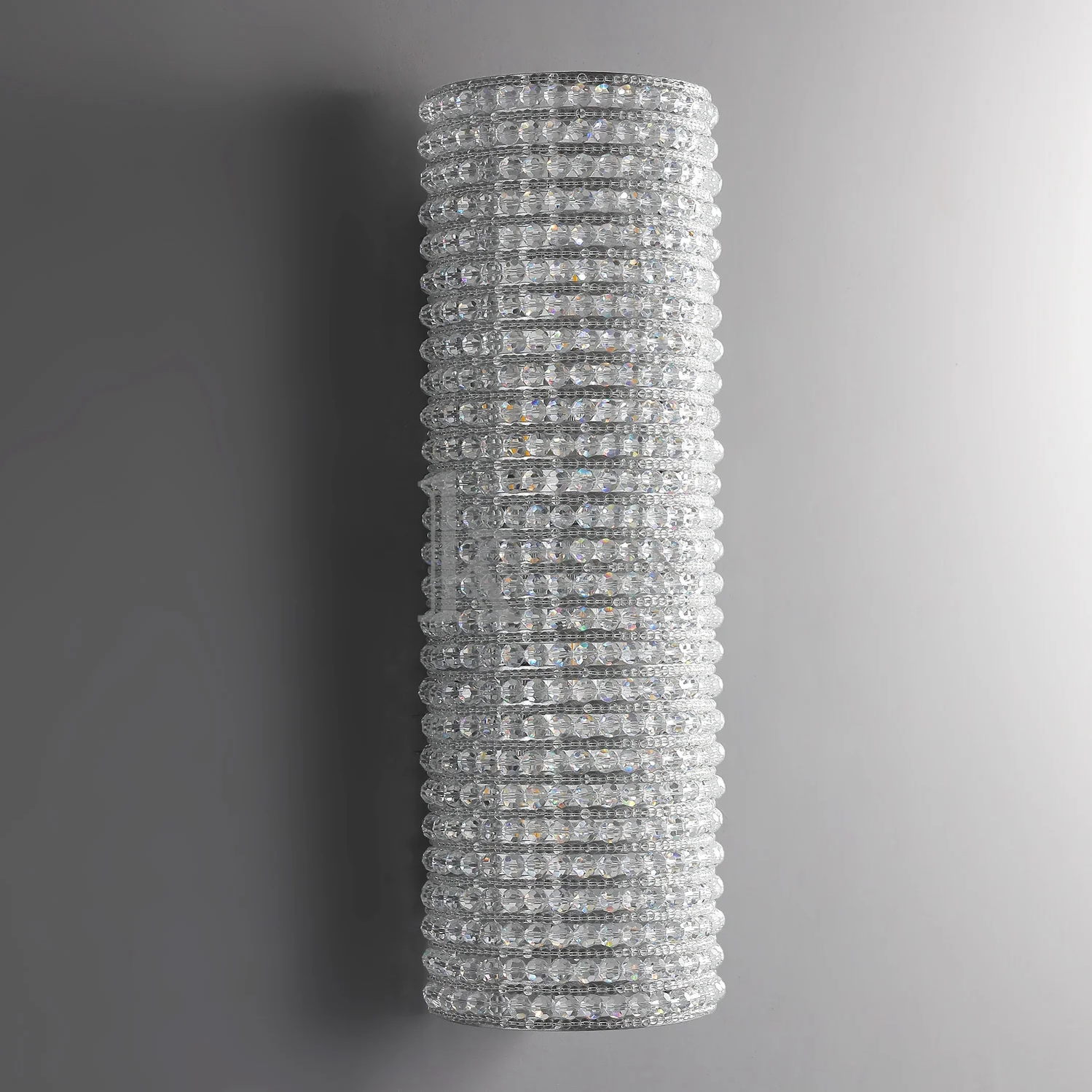 Notus Modern Halo Round Crystal Wall Sconce 21" H wall sconce Kevin Studio Inc   