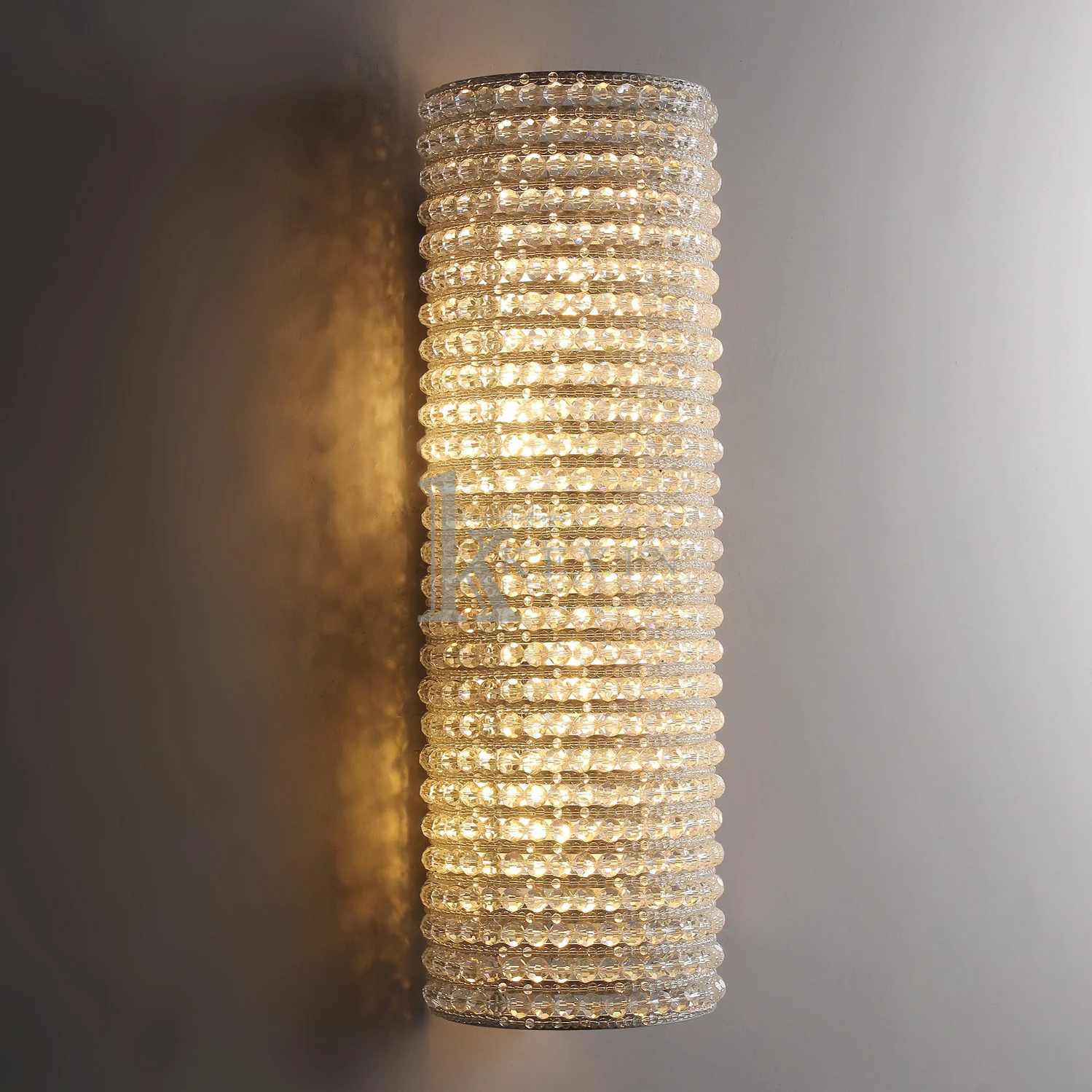 Notus Modern Halo Round Crystal Wall Sconce 21" H wall sconce Kevin Studio Inc Clear  