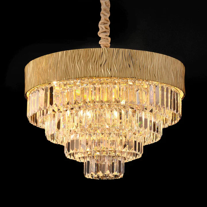 New Modern Gold Round/Oval Light Luxury Ceiling Crystal Chandelier Set for Living Room/Dining Room Chandeliers Kevinstudiolives   