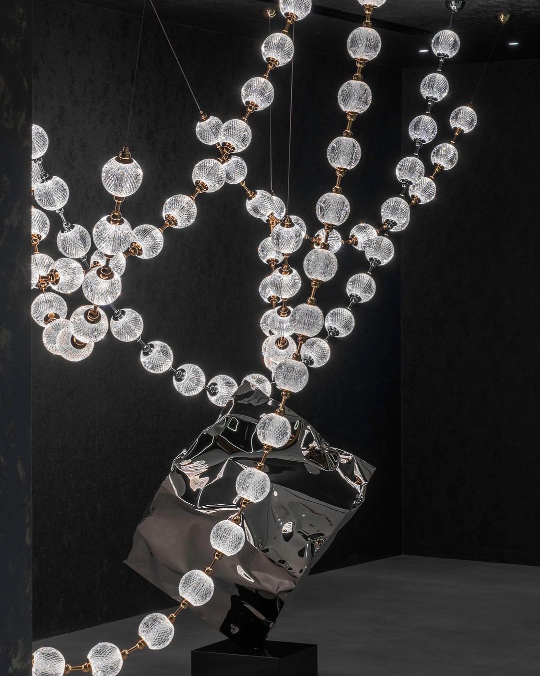 Celeste Shape Necklace Chandelier for Showroom, Staircase Chandeliers Kevinstudiolives   