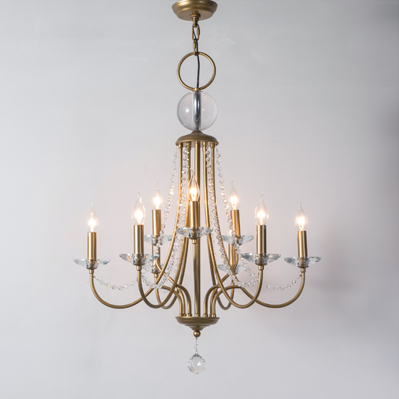 Maelis Classic French Candle Stair Chandelier chandeliers for dining room,chandeliers for stairways,chandeliers for foyer,chandeliers for bedrooms,chandeliers for kitchen,chandeliers for living room Kevin Studio Inc 28.35"  