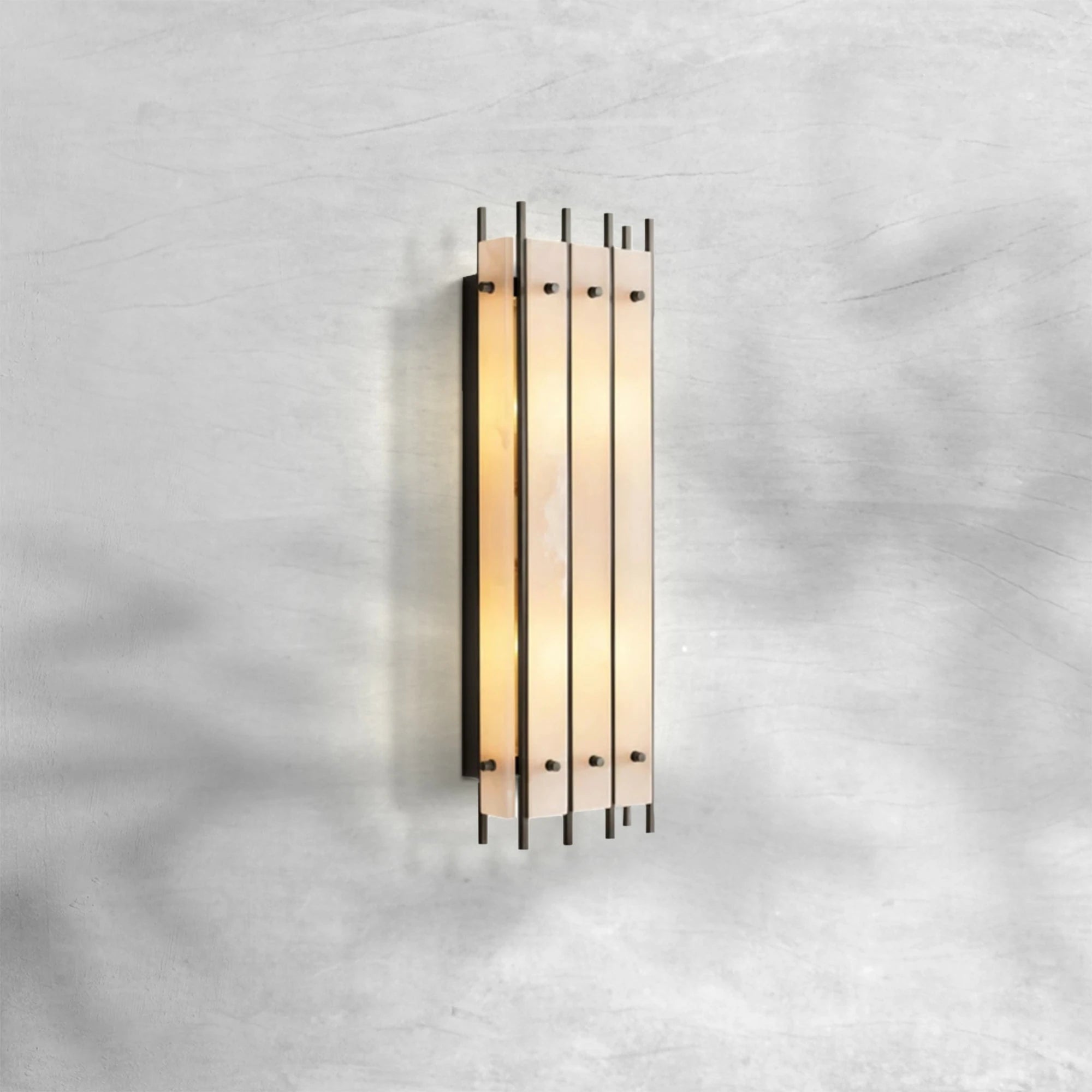 Sun Marcus Alabaster Grand Rectangular Sconce