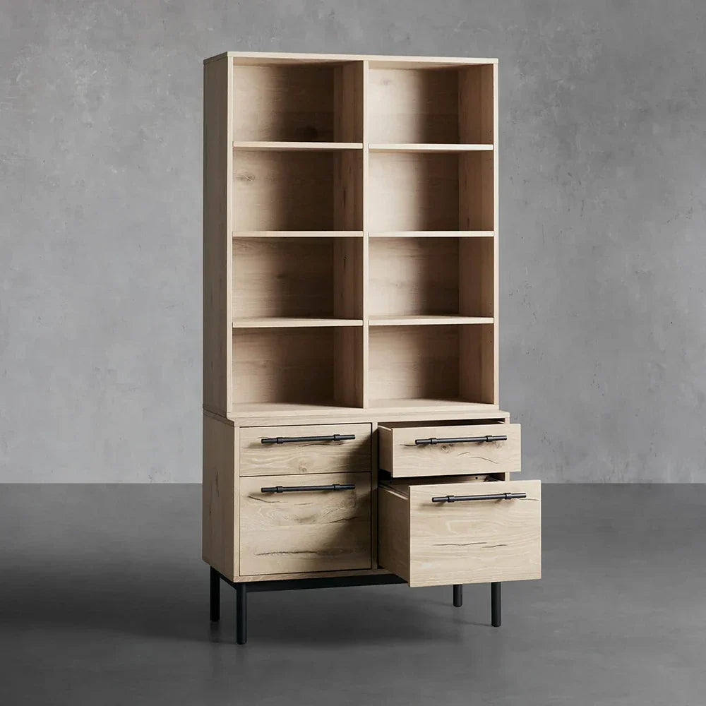 Sullivan Single Bookcase with File Base