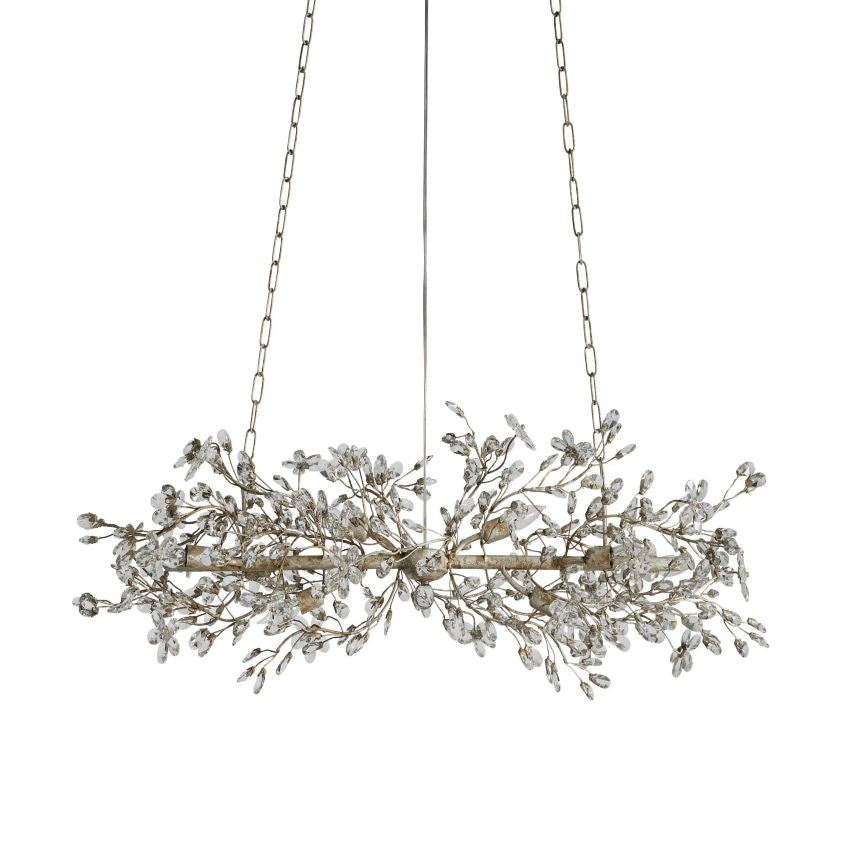 Fiore Linear Chandelier Chandelier Kevin Studio Silver 43″ W 