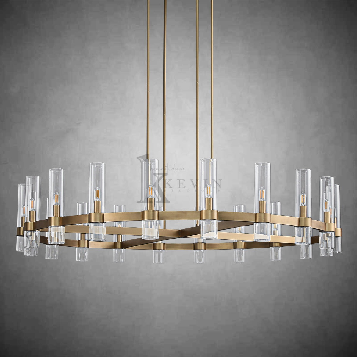 Ravel Modern Round Glass Chandelier 36", 48", 60"