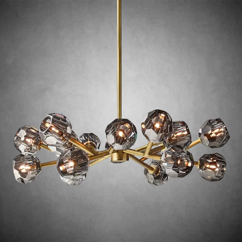 Bille De Crystal Glass Round Chandelier 24"36"48"60"72"