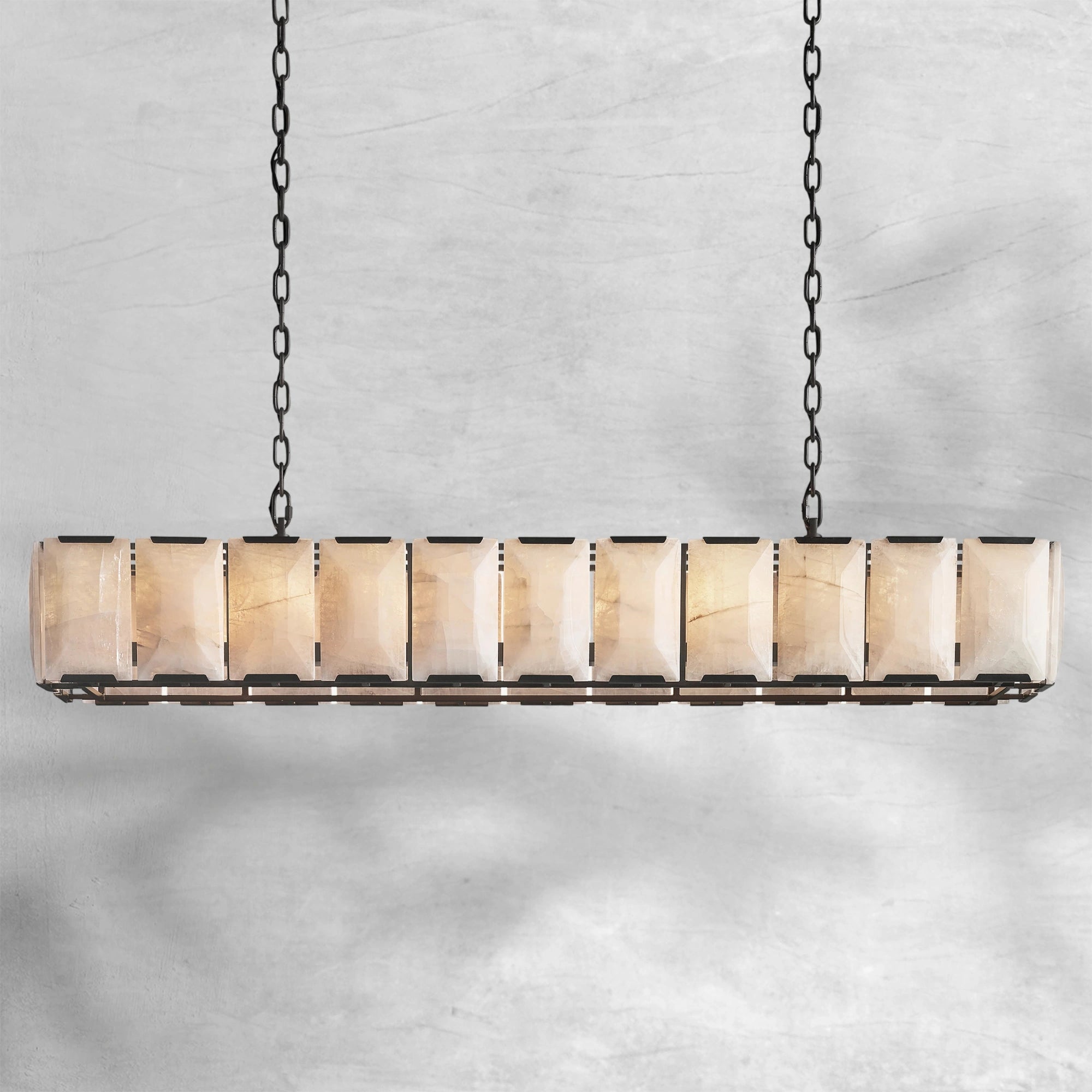 Harlew Calcite Rectangular Chandelier 42"54''62''74''