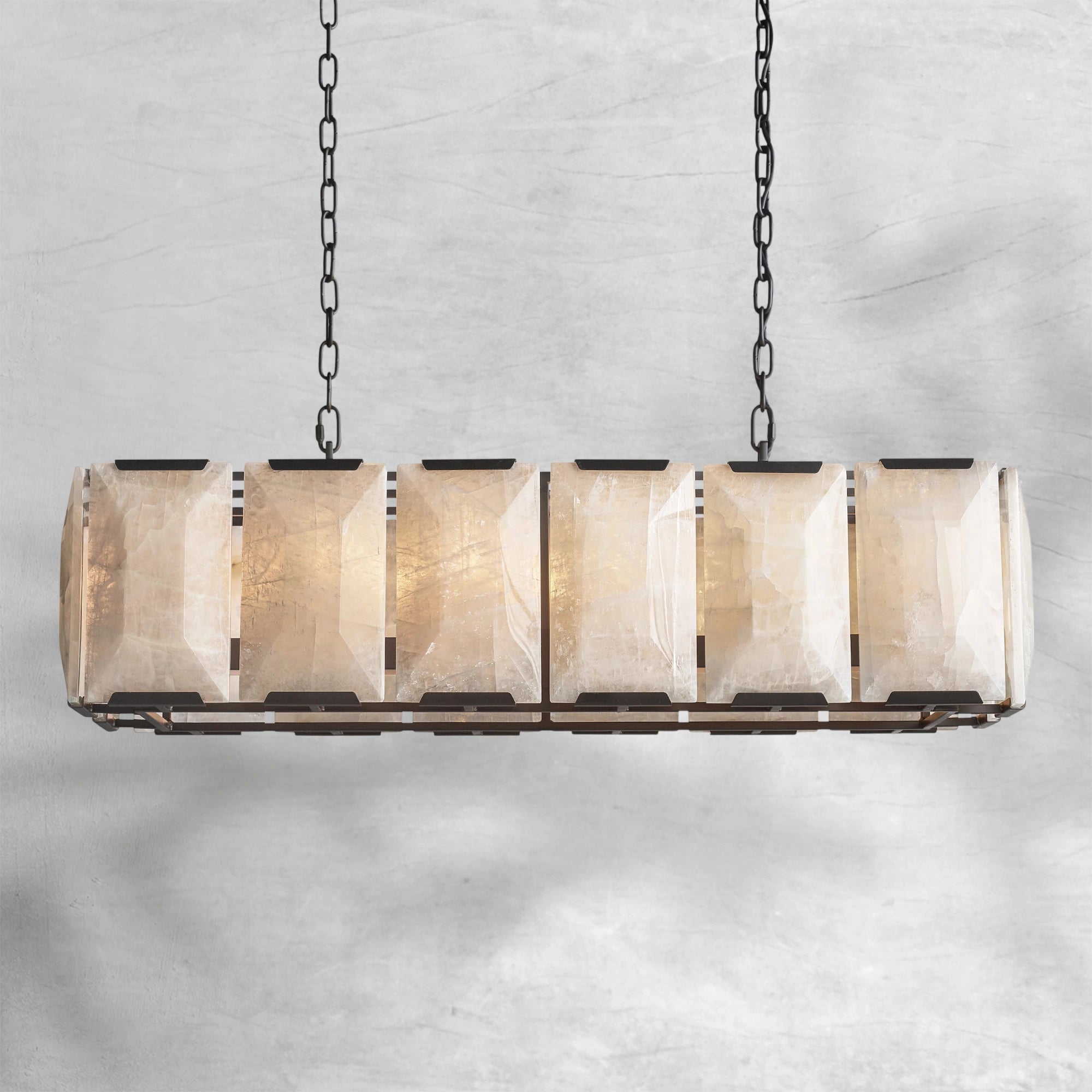 Harlew Calcite Rectangular Chandelier 42"54''62''74''