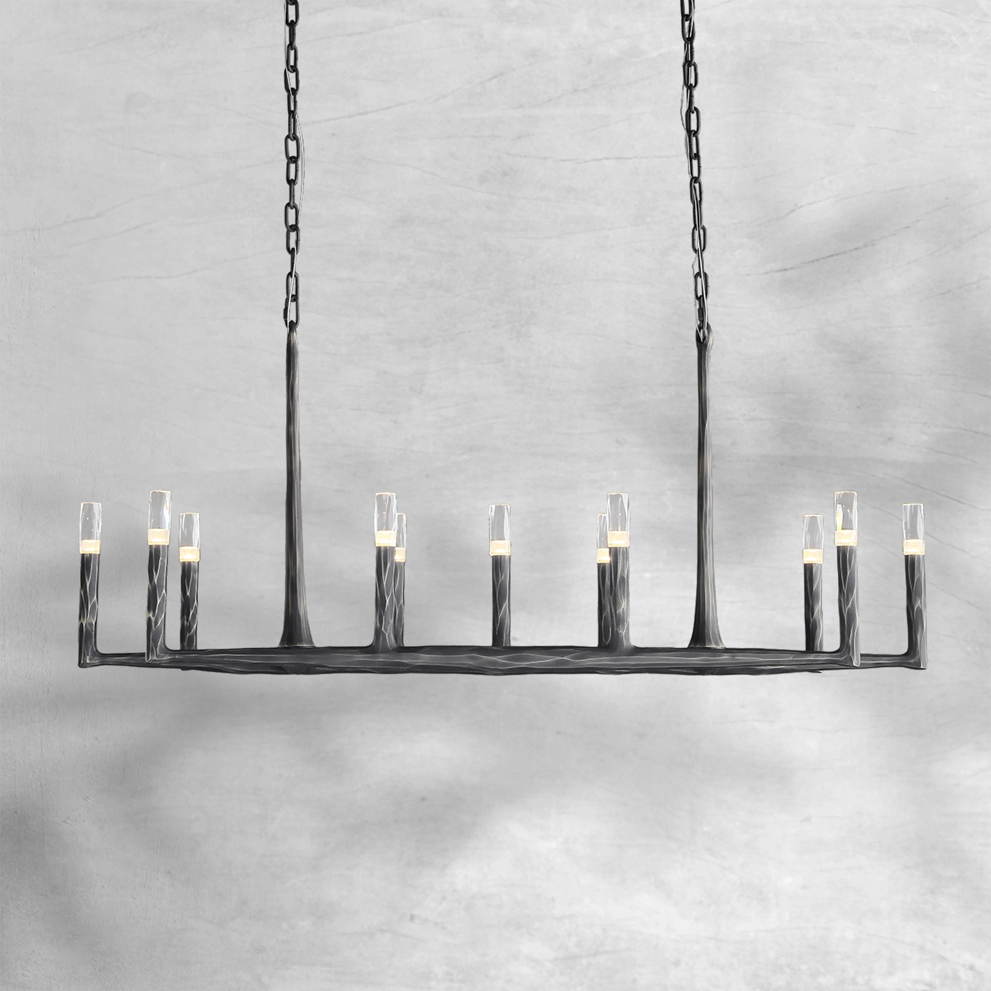 Thaddeas Forged Linear Chandelier 54"/72"/96"
