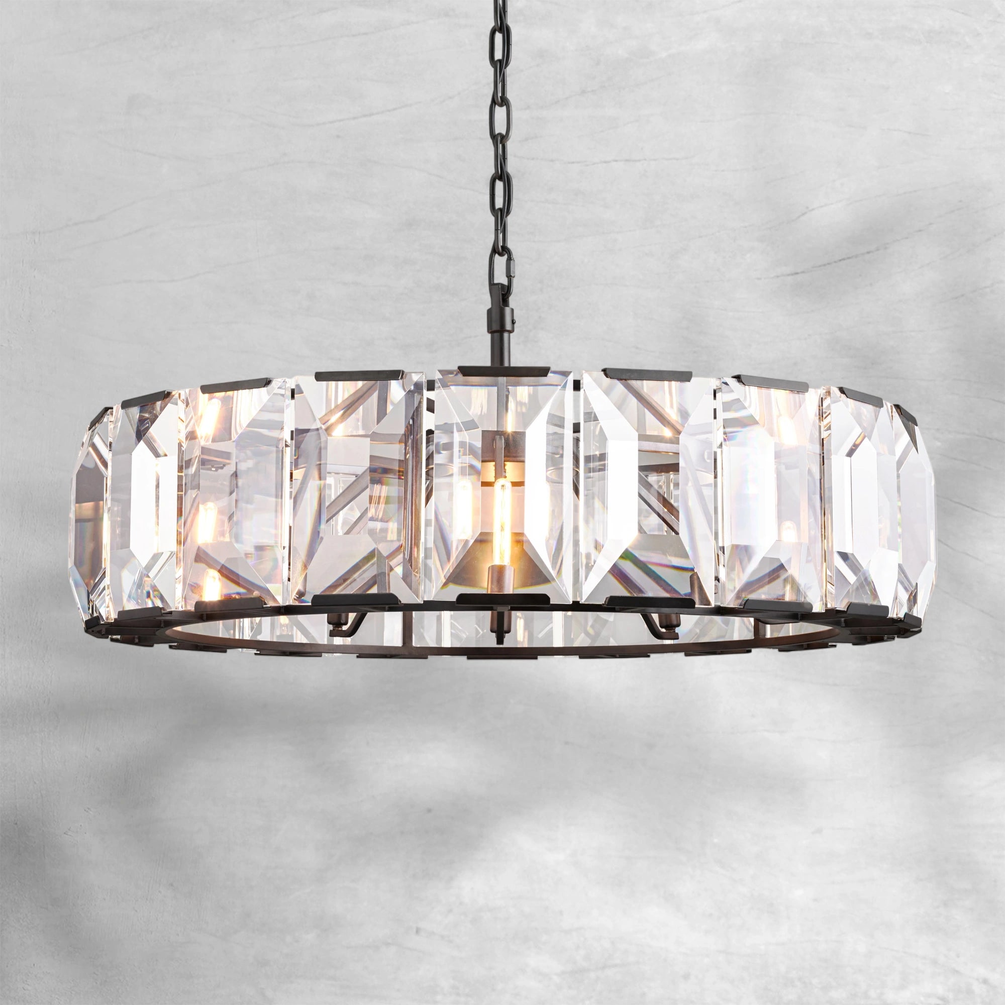 Harlew Crystal Round Chandelier 19"31"43"60"