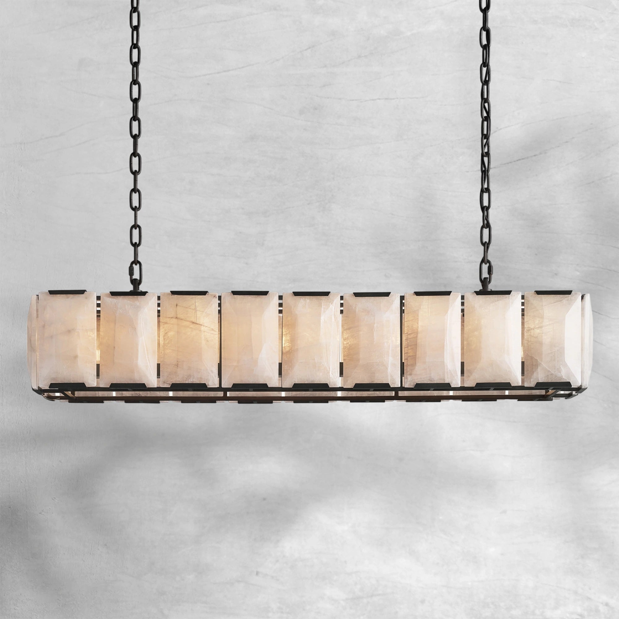 Harlew Calcite Rectangular Chandelier 42"54''62''74''