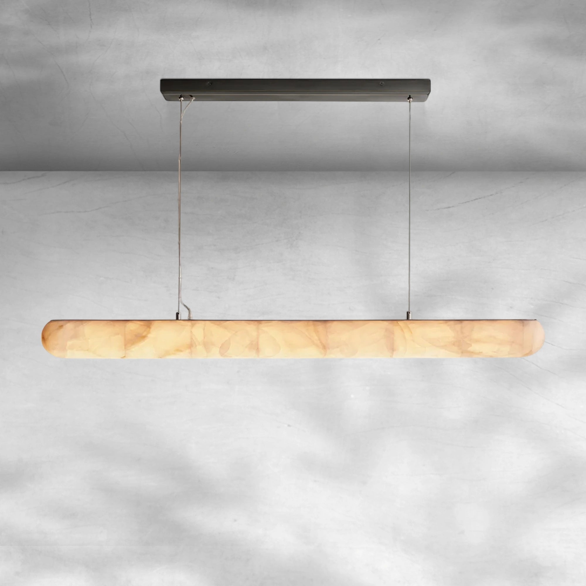 Rivaga Lisse Alabaster Linear Chandelier 60" 80"