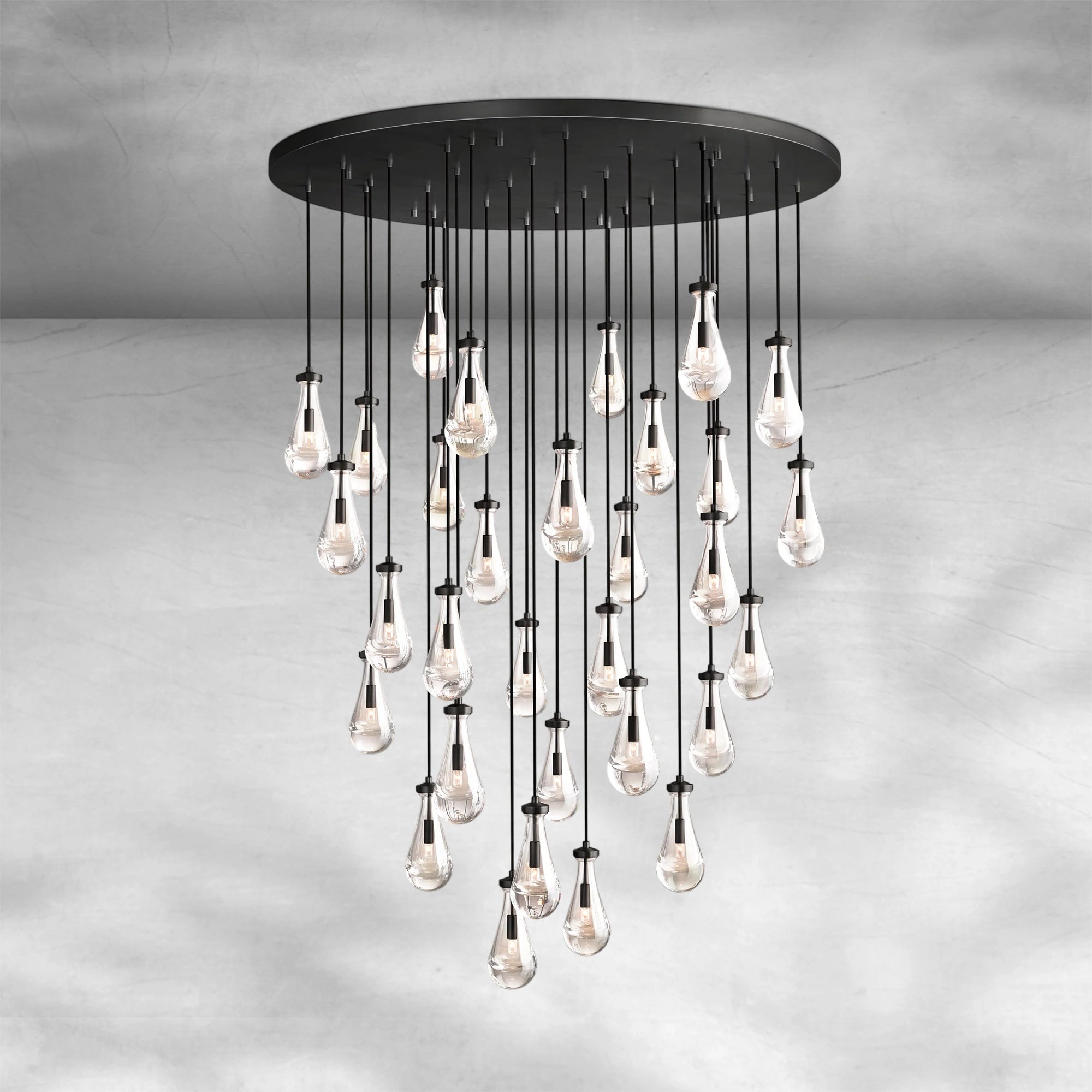 Raindrop Round Chandelier 18" 36" 47" 60"