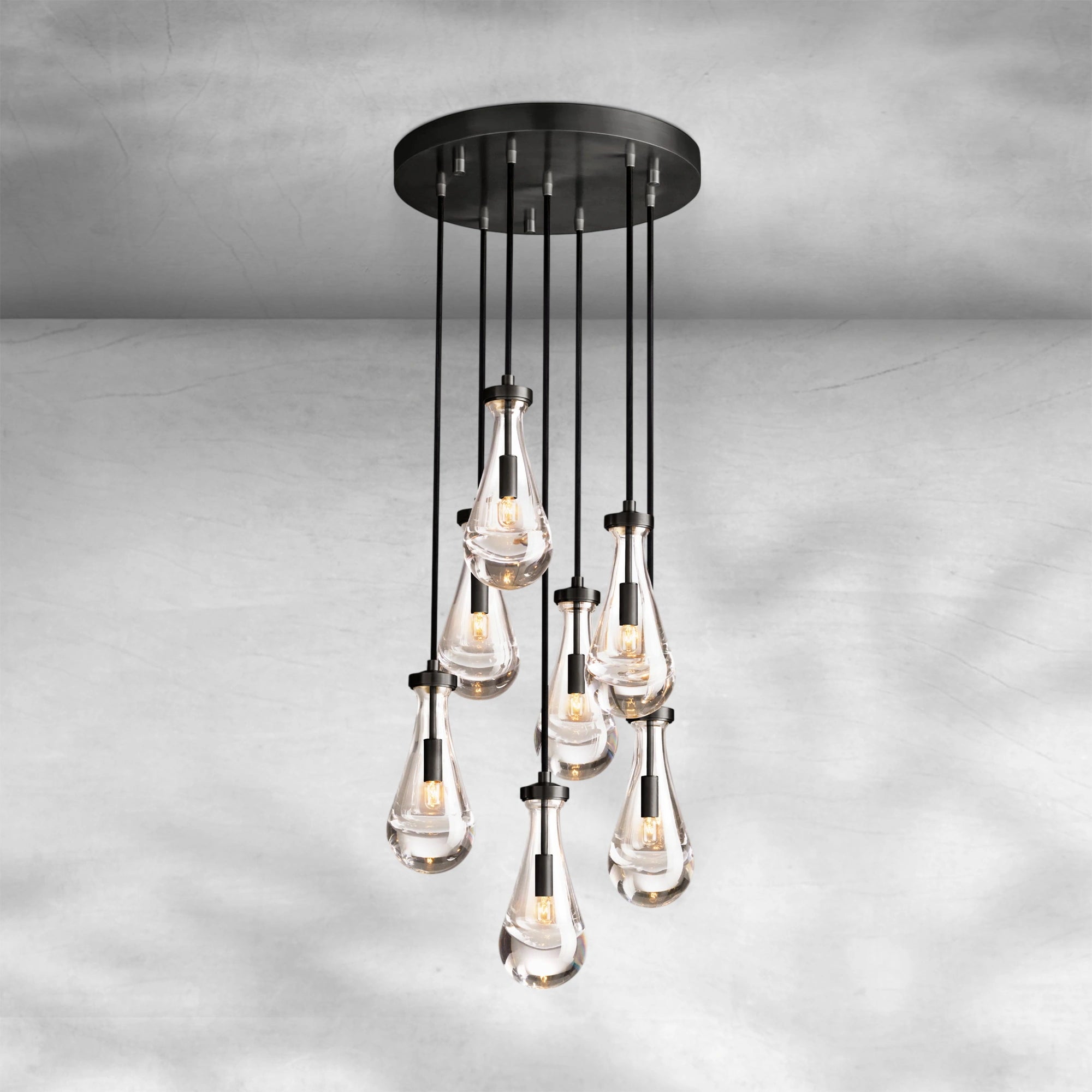 Raindrop Round Chandelier 18" 36" 47" 60"