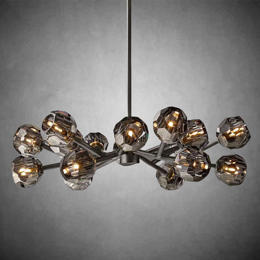 Bille De Crystal Glass Round Chandelier 24"36"48"60"72"