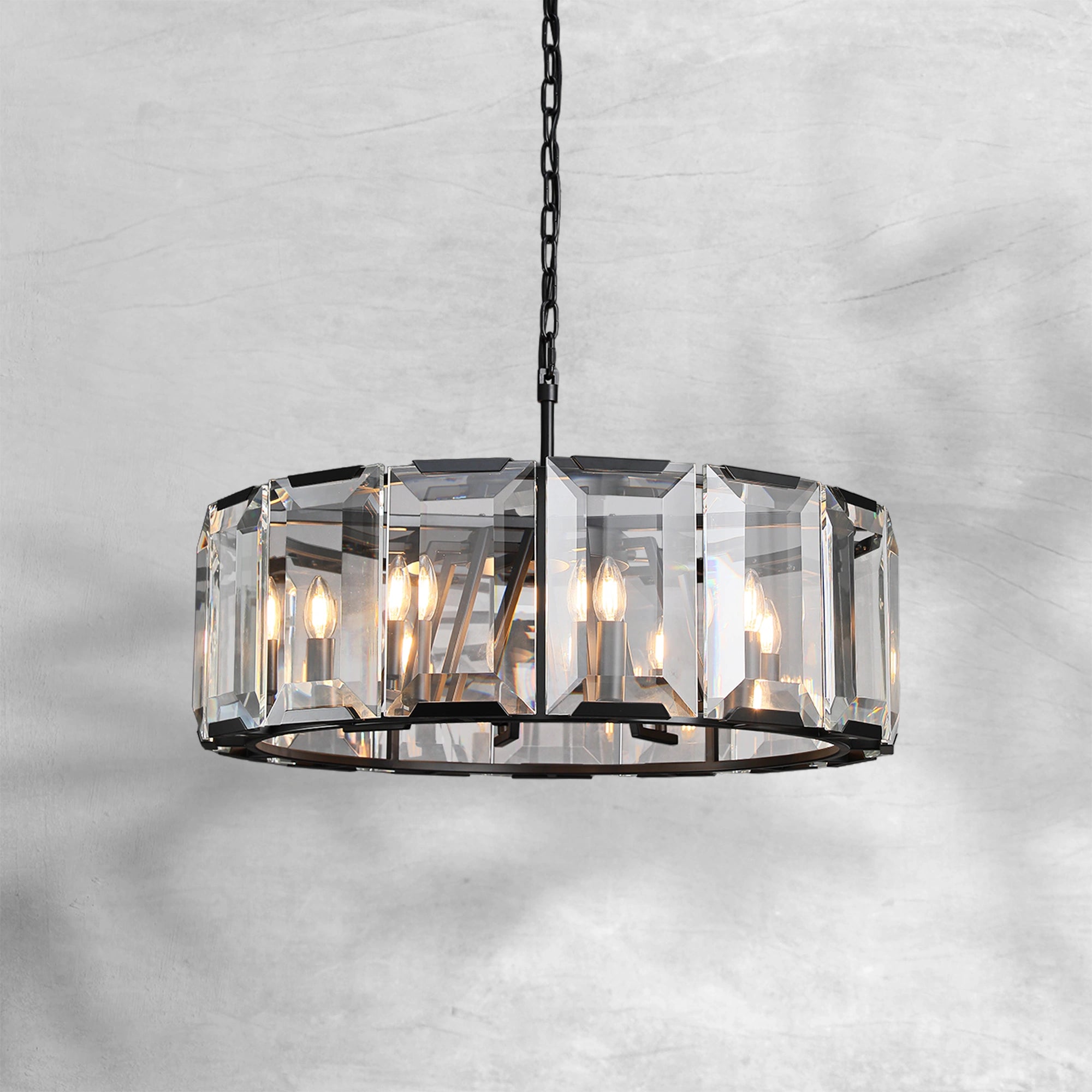 Harlew Crystal Round Chandelier 19"31"43"60"